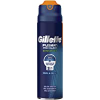 Los mejores  - Gillette Fusion ProGlide Sensitive 2 En 1 Cool &amp- Fresh Gel De Afeitado 170 ml- Para Piel Sensible